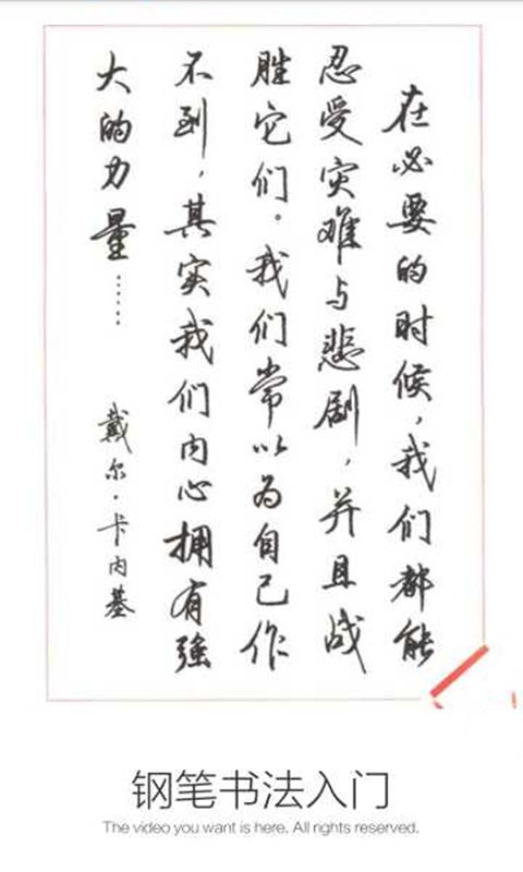 钢笔书法截图1