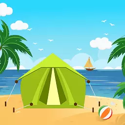 海滨露营
