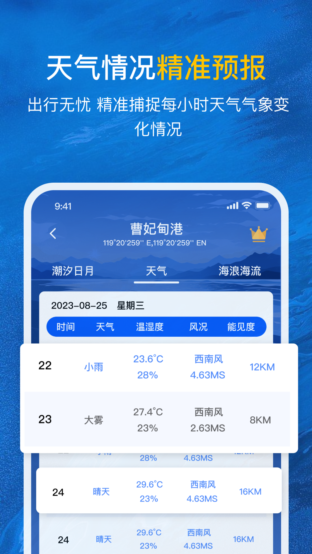 潮汐时间表截图3