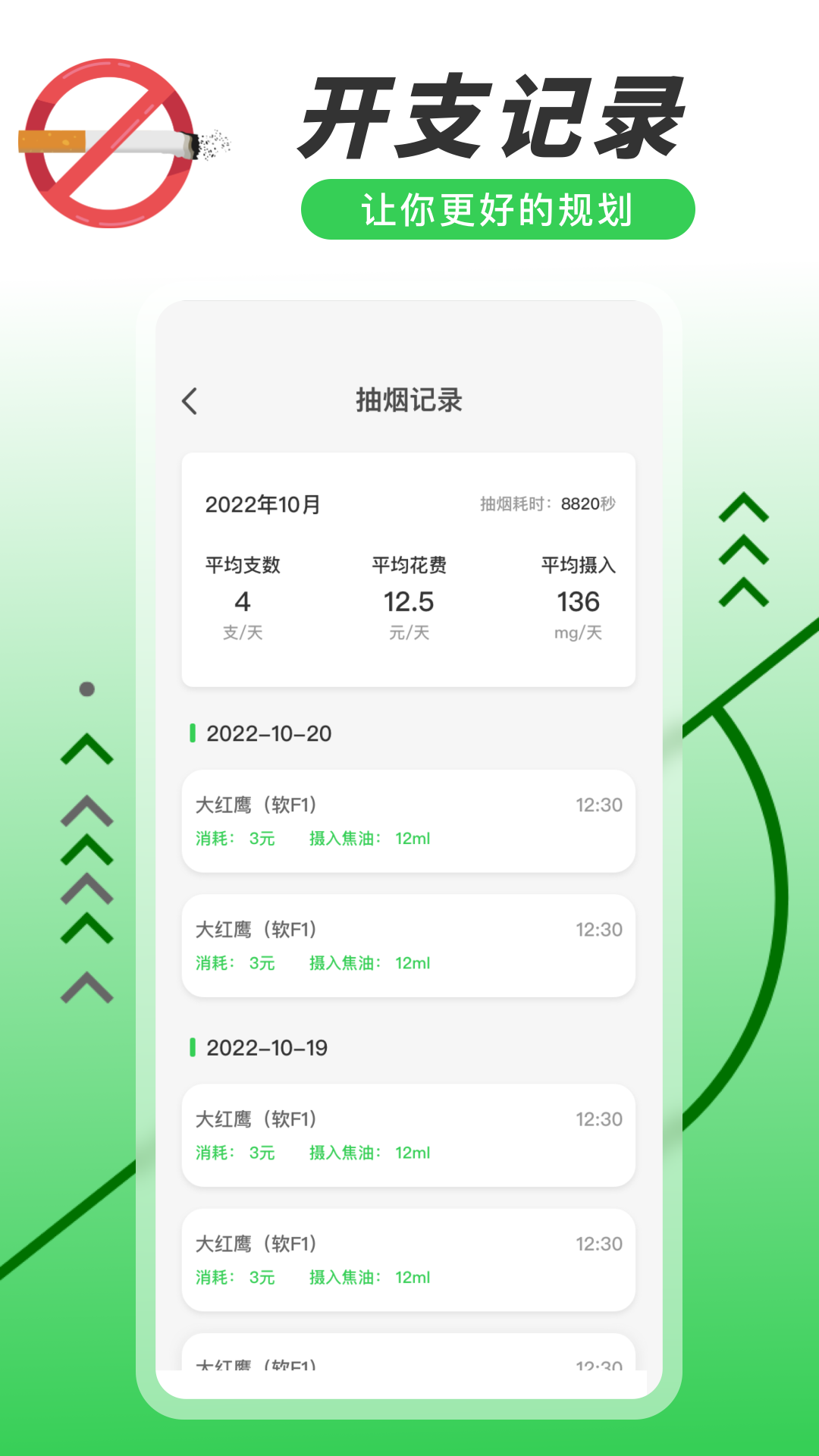 今日抽烟打卡截图3