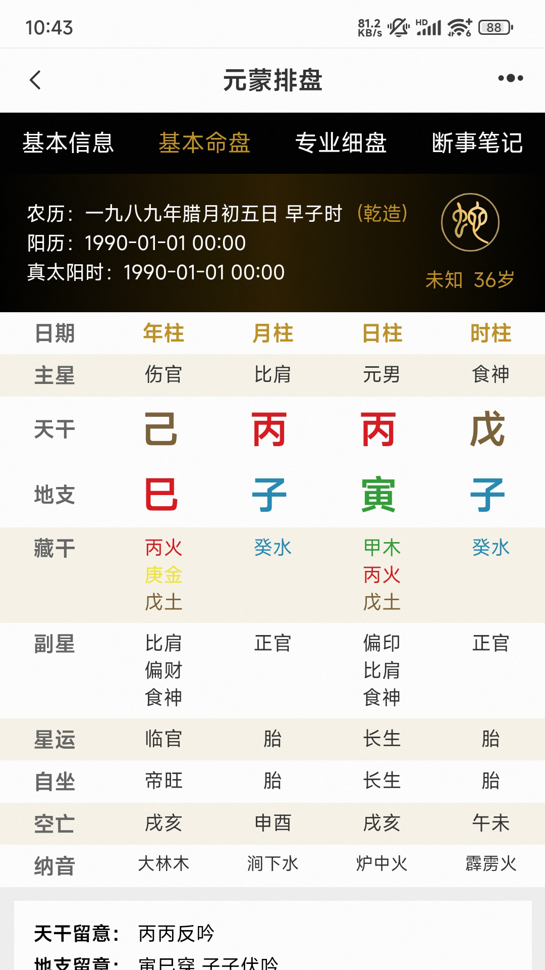 元蒙排盘截图3