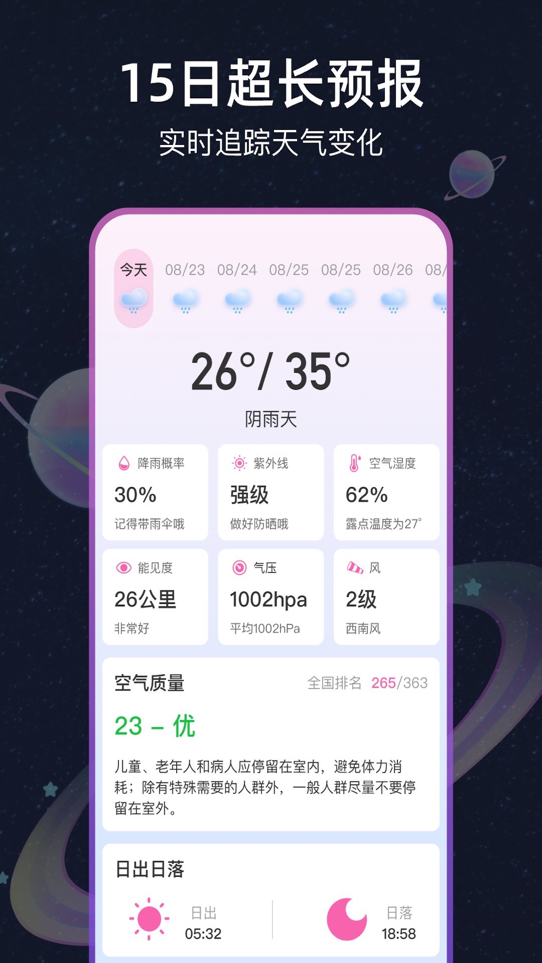星云气象预报截图2