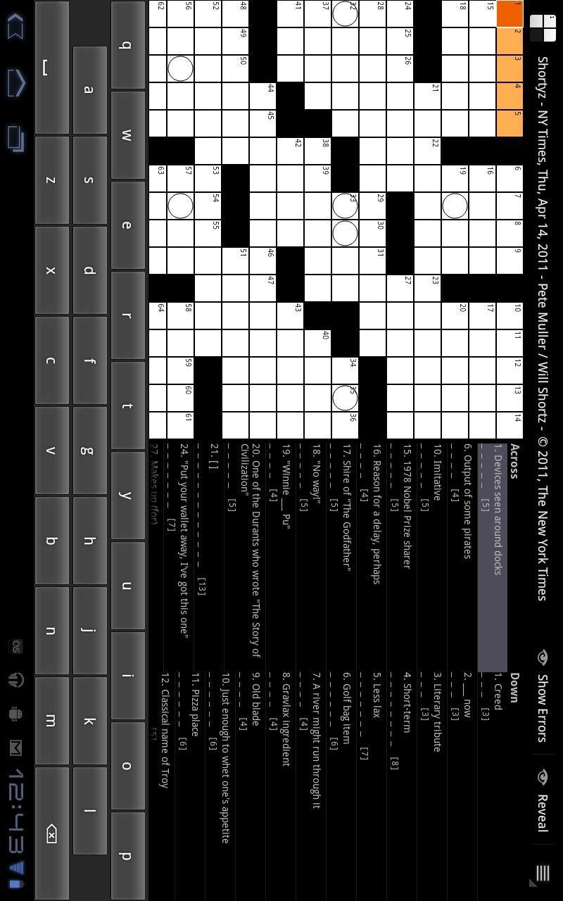 纵横字谜截图2