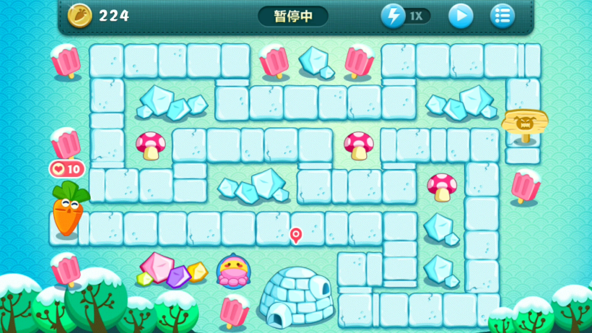 保卫萝卜53关怎么玩