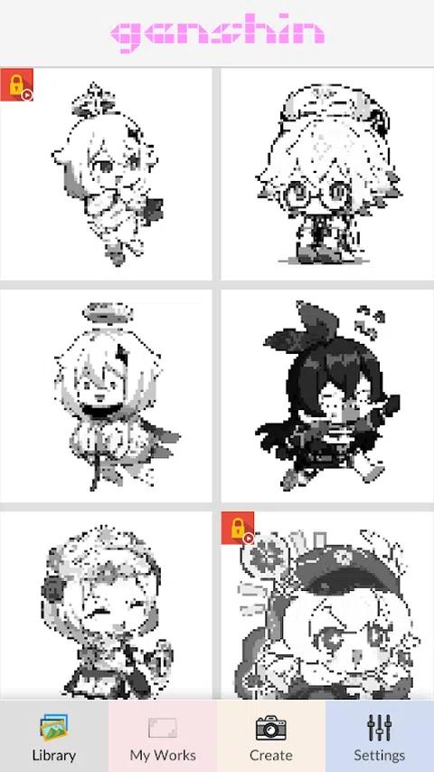 像素艺术着色animenumber截图3