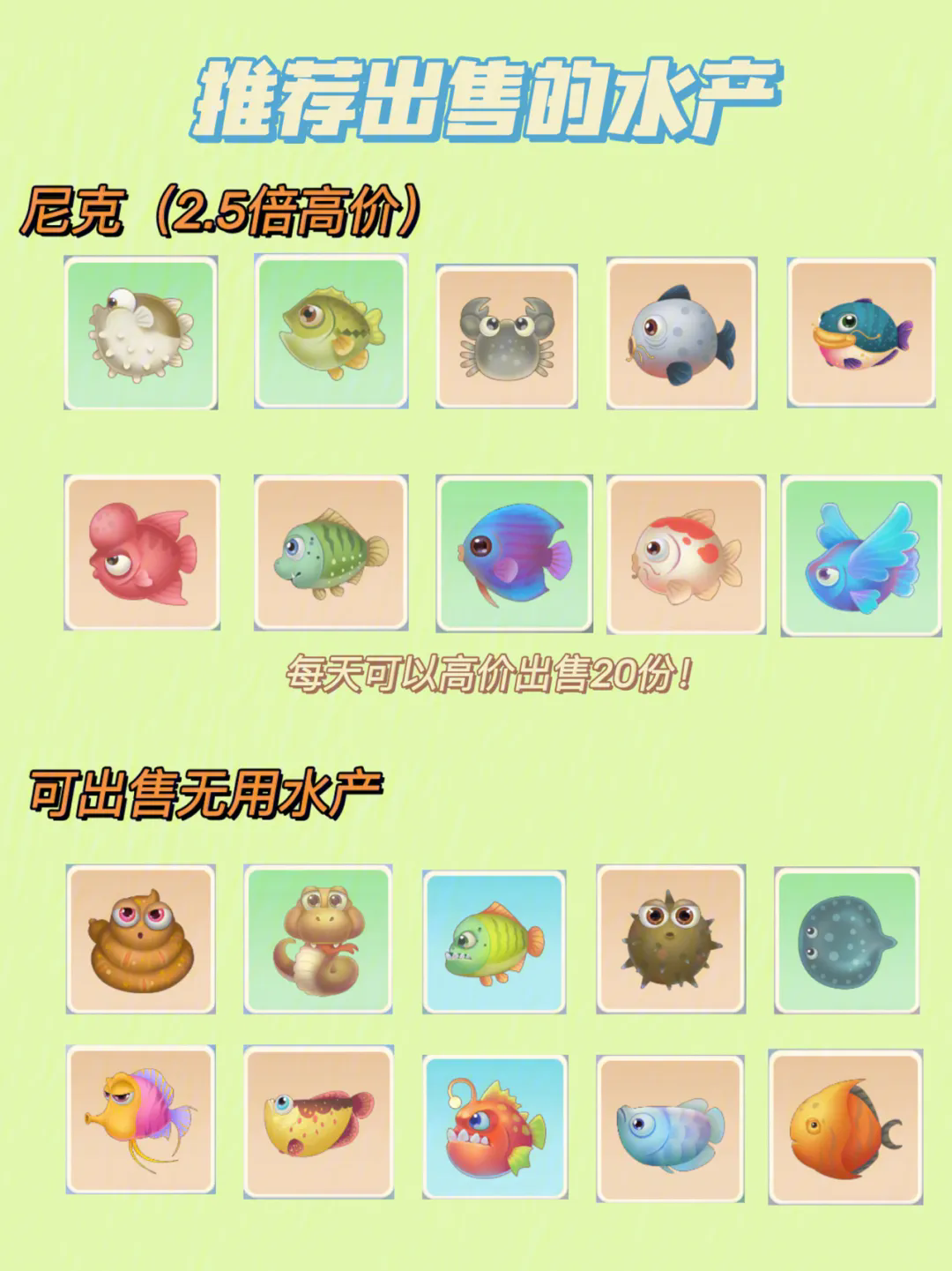 摩尔庄园高价鱼怎么卖
