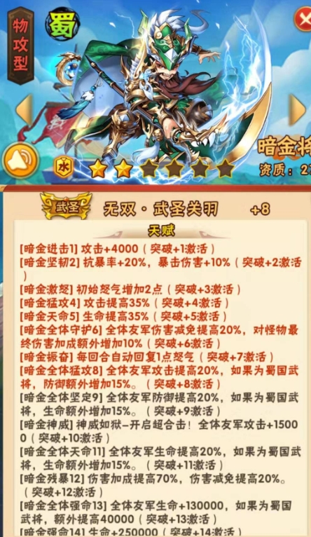 少年三国志彩金将突破用什么