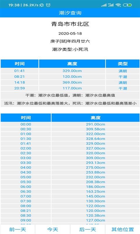 潮汐查询截图3
