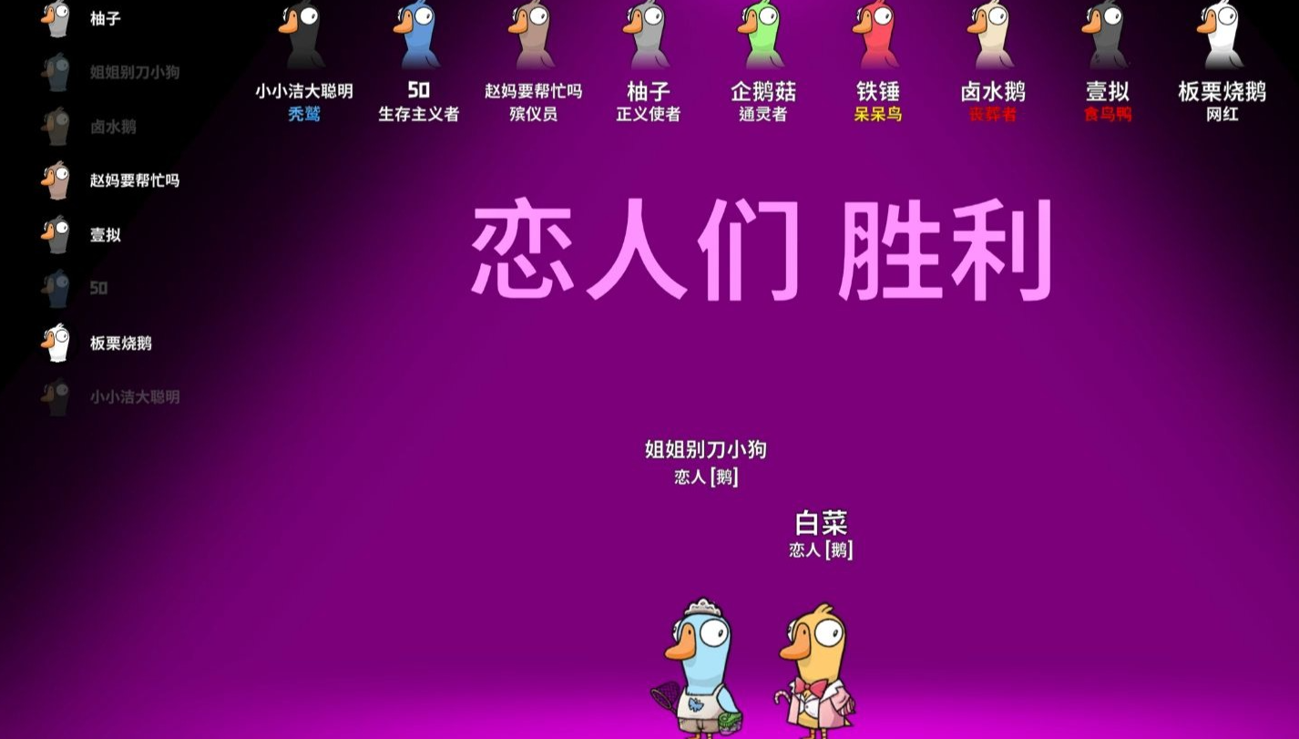 鹅鸭杀鹅鹅恋胜利条件是什么