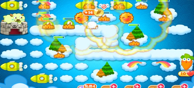 保卫萝卜迅玩60关怎么攻略