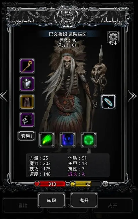 地下城堡2哪个转巫医比较好