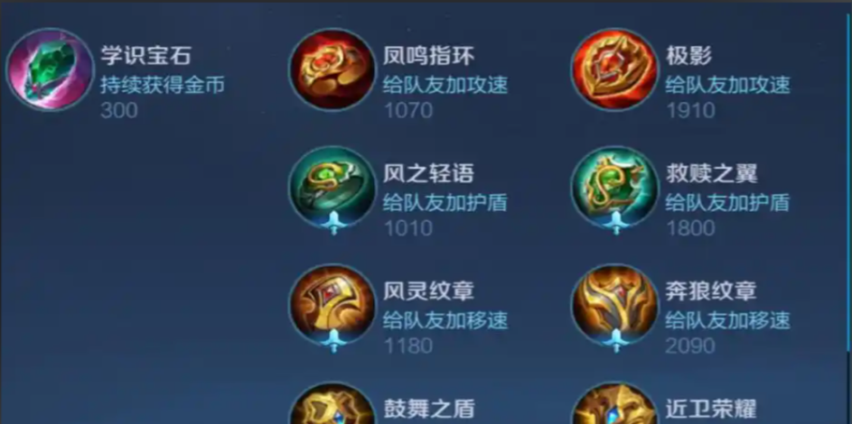 王者荣耀大辅助装怎么出