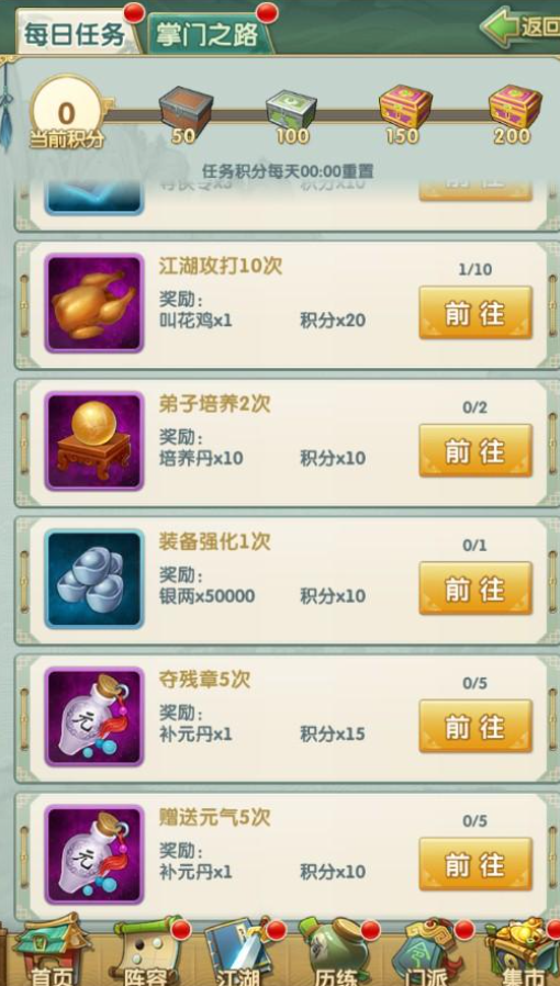 大掌门2每天有哪些活动