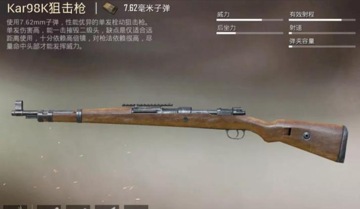 绝地求生98k带什么配件 绝地求生98k带什么配件