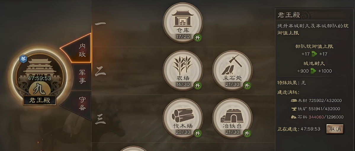三国志战略版五级可以升什么