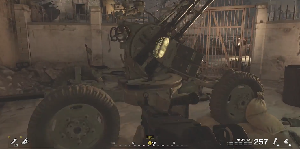 使命召唤4摧毁防空炮怎么打