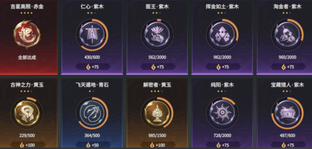 永劫无间红色成就都有什么