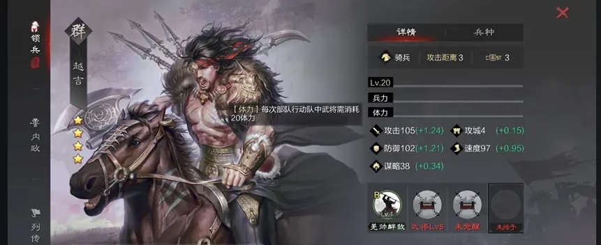 率土之滨越吉怎么玩