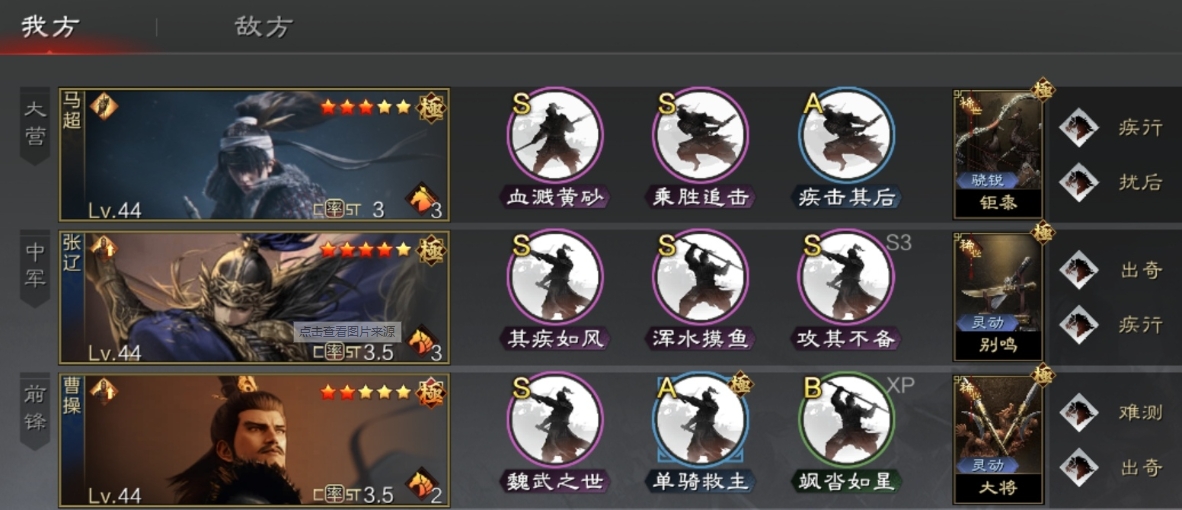 率土之滨的武将组合怎么组