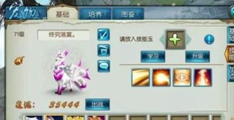 诛仙手游宠物狐狸用什么技能玉