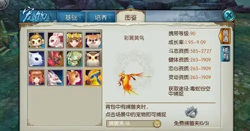 诛仙手游90级稀有宠物在哪里抓