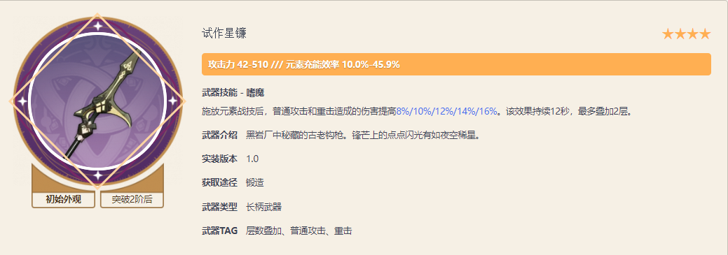 原神都有哪些长枪可以锻造获取