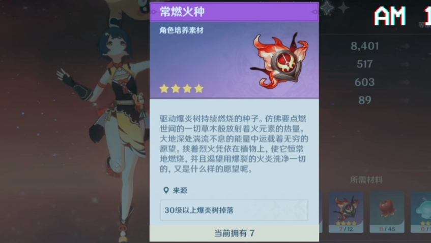 原神常燃火种什么用