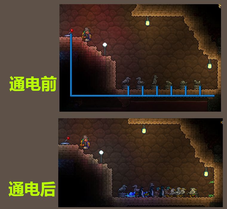 泰拉瑞亚雕像怎么触发