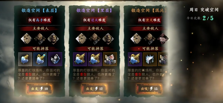 影之刃3锻造空间副本出什么