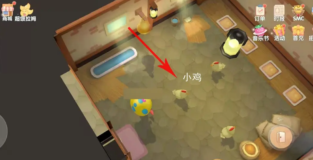 摩尔庄园小鸡怎么带回鸡舍