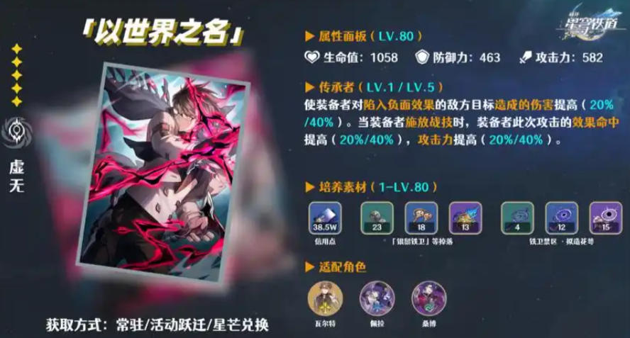崩坏星穹铁道瓦尔特怎么培养 崩坏星穹铁道瓦尔特怎么培养