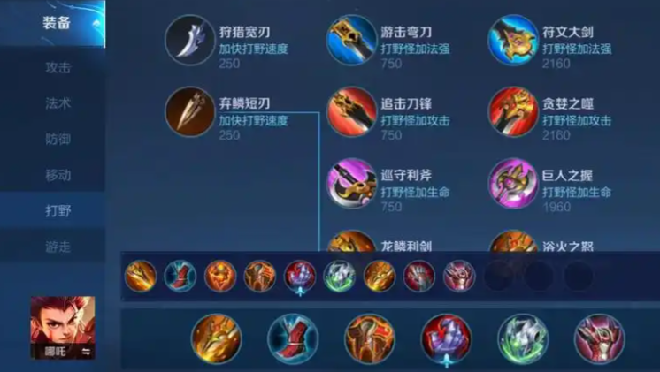 王者荣耀打野哪吒怎么出装