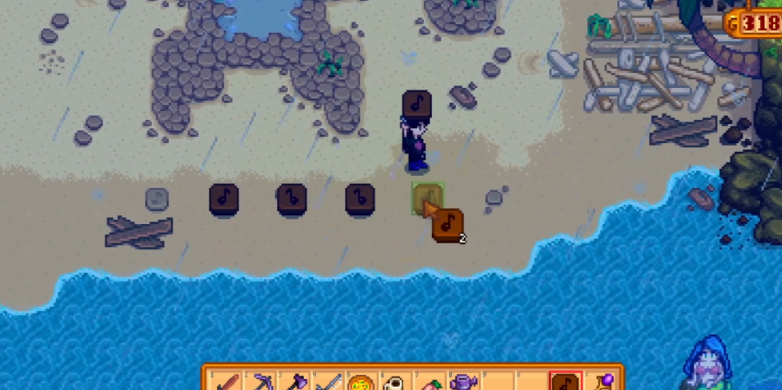 星露谷物语夜市美人鱼怎么敲击