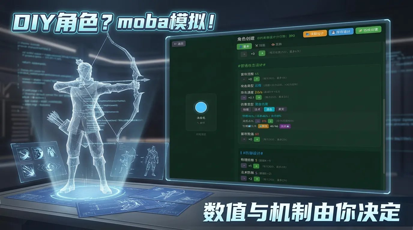 diy角色moba模拟截图3