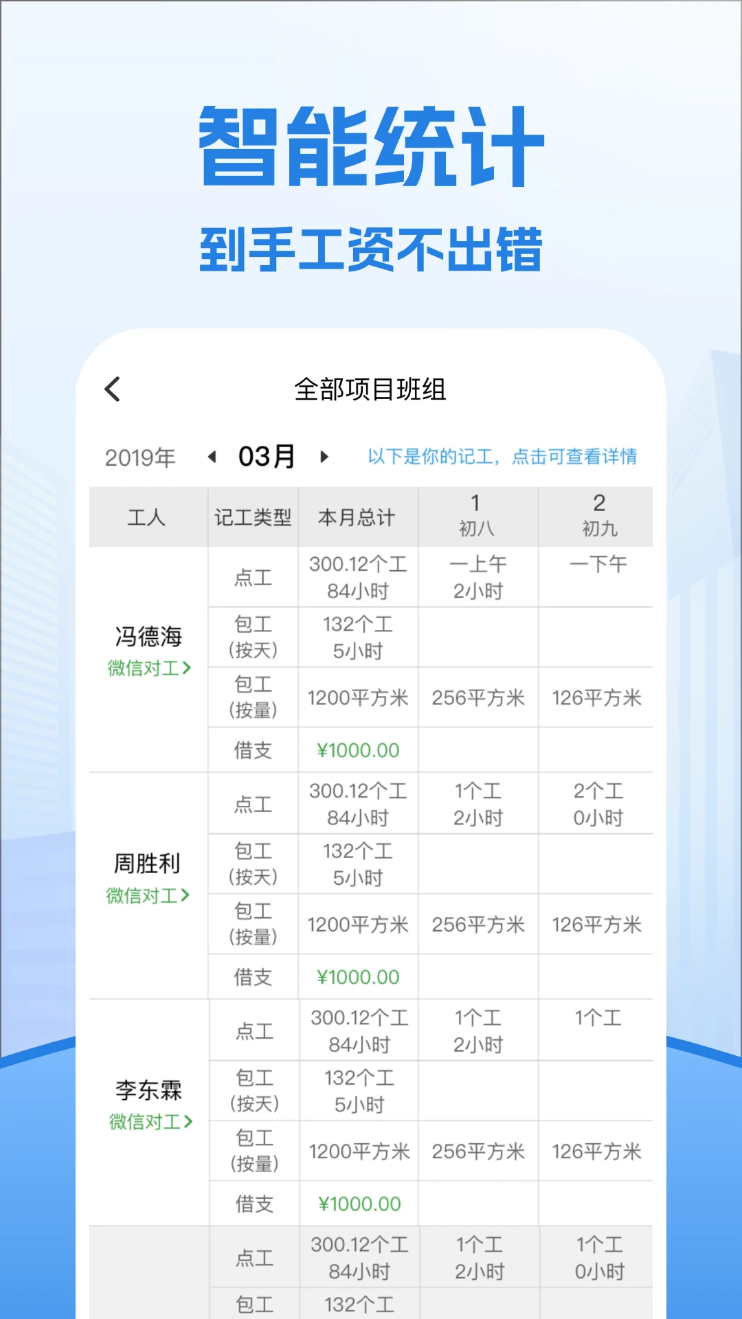 考勤表
