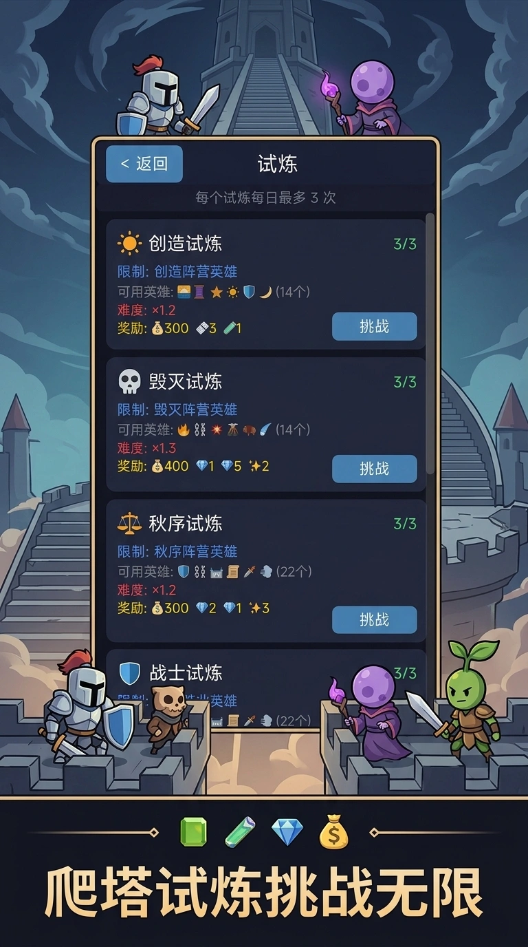 超简单的放置卡牌
