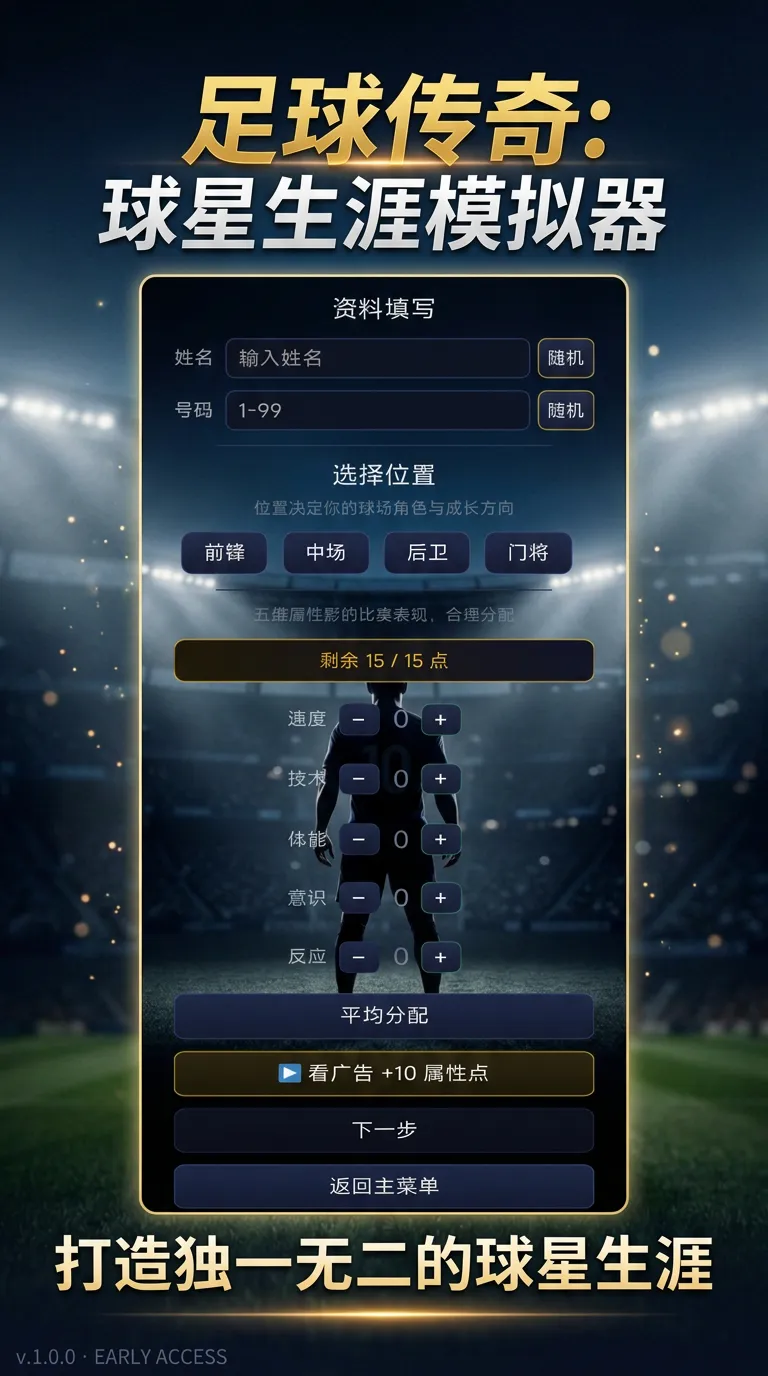 足球传奇球星生涯模拟器