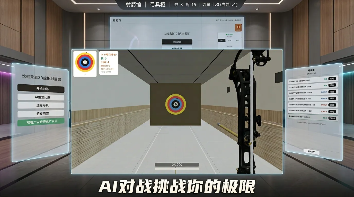 3d虚拟射箭馆截图3