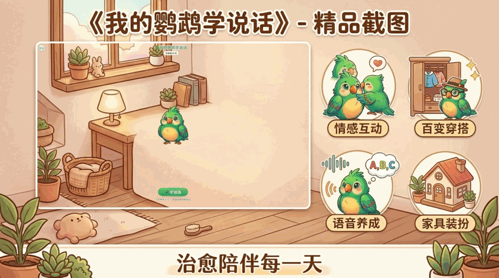 我的鹦鹉学说话