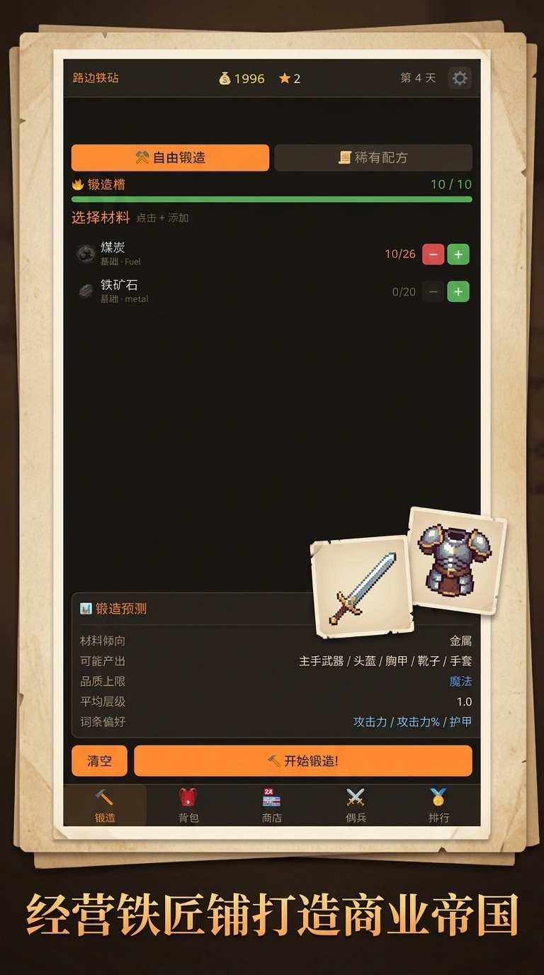 锻造大亨从铁匠一路成为传奇佣兵王截图3