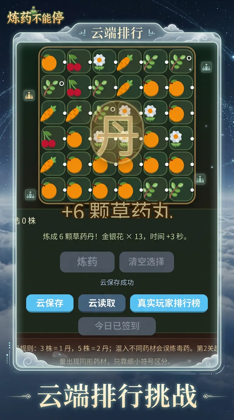 炼药不能停