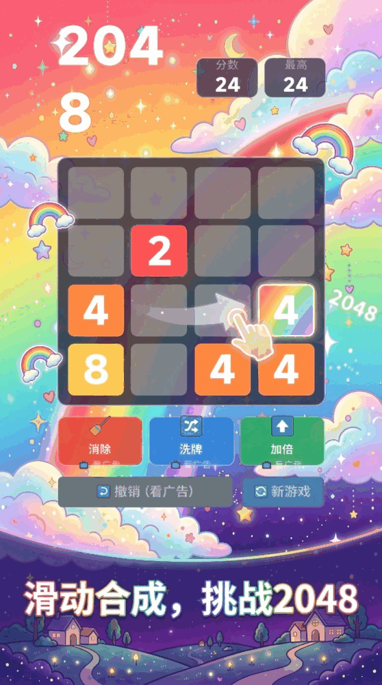 彩虹2048截图1