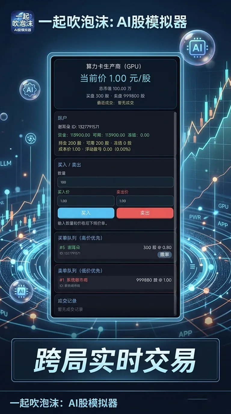 一起吹泡沫ai股模拟器截图3