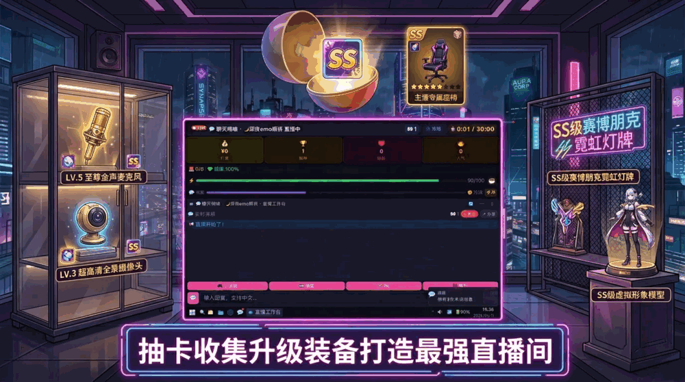 网红直播模拟器从素人到顶流