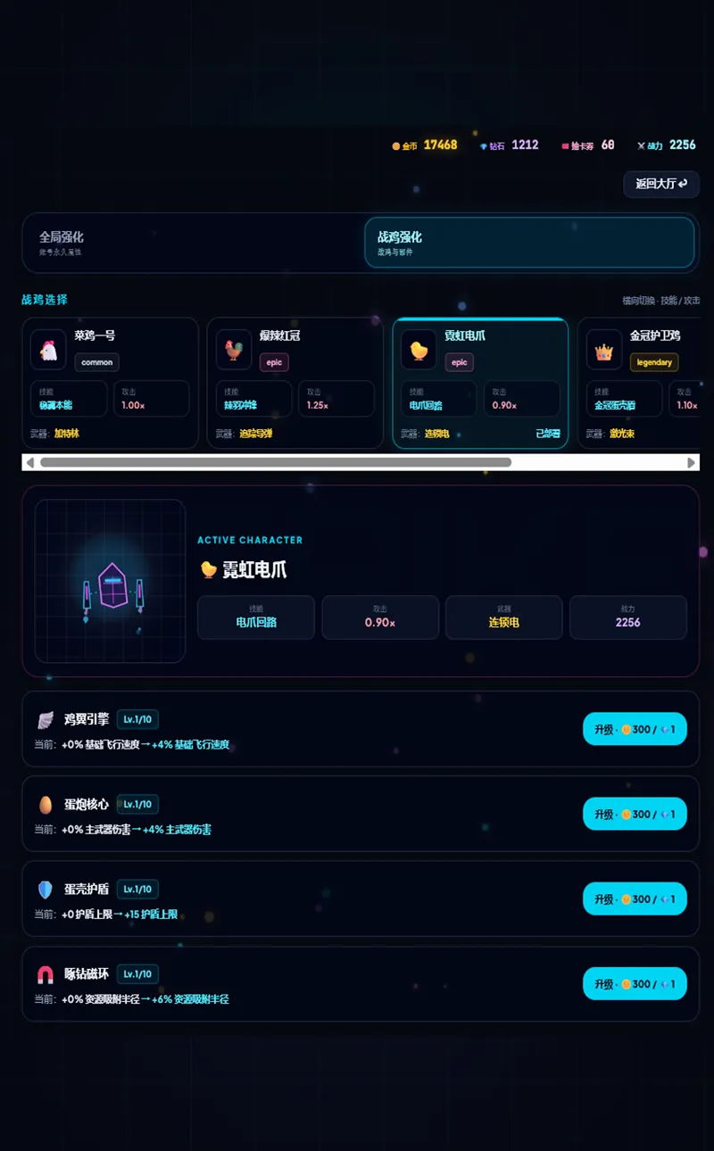 赛博飞行战鸡截图2