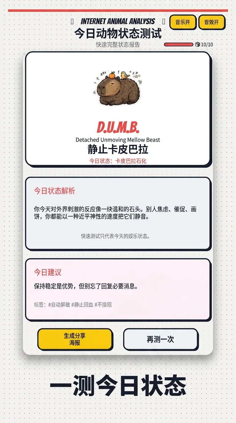 动物状态测试