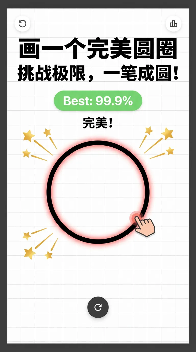 画一个完美圆圈